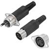 QUARKZMAN 4 Pz Connettore DIN Maschio A 5 Pin Adattatore Femmina Presa | Per Dispositivi Audio Digitali TV Lettore DVD, A Pannello Incassata