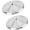 FRCOLOR Copri Coperchio Per Tazza D'acqua In Da Tè E Caffè A Forma Rotonda In Acciaio Inossidabile Da 2 Pezzi Copri Tazza Per Bevande 8 Cm Di Diametro