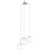 Eglo lampada a sospensione Bolsano, lampada a 3 luci, lampada da soffitto | in acciaio e vetro cromato, bianco, trasparente, lampada da tavolo da pranzo, lampada per soggiorno con portalampada E27