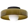 KAHXI Plafoniere Plafoniere moderne for corridoio, grande lampada da soffitto in vetro arancione da cucina, montaggio a semi-incasso, applique da parete for camera da letto rotonda semplice nordica, illumin