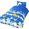 Rapport Home Set copripiumino singolo con dinosauri blu