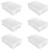 RORPOIR 6 Scatole Portascarpe Trasparenti Coperchio, Contenitori per Scarpe Uomo e Stivali, Dimensioni 28x18x10 Cm, per Armadio e Organizzazione Casa