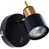 Arte Lamp Applique da Parete Interno in Metallo Nero con Cavo Lampada da Parete per Cucina con Design Accogliente per Interni Domestici per Casa Studio Hotel e Angoli Lettura