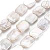 PONABEADIY 1 scatola Da 21 pezzi di Perle Barocche Rettangolari Irregolari, Perle Coltivate D'Acqua Dolce Naturali Non Tinte, Sfuse, per La Creazione di Gioielli, Collane, Forniture per Artigianato Es
