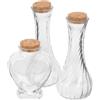 ABOOFAN Set 3 Bottigliette Vetro per Rito della Sabbia Matrimonio, Bottiglie dei Desideri Fai da Te Tappi in Sughero, Contenitori Decorativi per Cerimonie Nuziali e Bomboniere