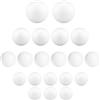 MCE-Commerce A3099320 - Palline in polistirolo, 20 pezzi, 2 x 10 cm, 4 x 8 cm, 6 x 7 cm, 8 x 6 cm, bianco, bianco