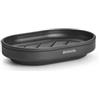 Brabantia - Mindset Portasapone - Base Antiscivolo - Nervature Mantengono la Saponetta Asciutta - Base Interna Rimovibile - Metallo Resistente alla Corrosione - per Bagno - Infinite Grey - 12 x 8 cm