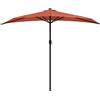 vidaXL Ombrellone Balcone Palo Alluminio Terracotta 270x144x222cm metà