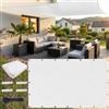 AJALGZ Tenda a Vela Ombreggiante Rettangolare 0.6x2.5m Telo Parasole da Esterno in HDPE Traspirante, Protezione Raggi UV, per Giardino, Terrazza, Balcone e Patio -Blanco