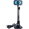 COHEALI Webcam Usb2.0 640x480 in Plastica Nera con Microfono Integrato