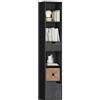 HOMCOM Libreria Scaffale a 6 Livelli con Armadietto 30x24x158 cm Nero | Libreria Verticale Salvaspazio, Ripiano Regolabile, Cassetto, Soggiorno, Camera da Letto, Ufficio, Studio