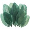 QUARKZMAN 80 Piume D'Oca Naturali per Artigianato, 5-8 Cm Piume Colorate per Acchiappasogni Decorazioni Fai da Te Centrotavola Matrimonio Feste, Verde Scuro