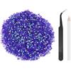 QUARKZMAN 5000Pcs Strass in Resina con Base Piatta, SS12 3mm Strass all'Ingrosso Rotondo Brillante con Strumenti di Presa per DIY Smaltatura Tumblers Tazze Abiti, Viola Scuro