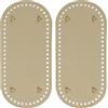 PATIKIL Fondo per Borse Pelle Pu 9.8x4.7 Pollici, 2Pz Base Ovale Tappetino Fondo per Borsa Uncinetto con Fori e Chiodi, per Borse Fai da Te, Borse a Tracolla, Borsette, Oro