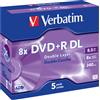 Verbatim DVD+R Verbatim 8x8.5GB, doppio strato [ECVRBDPRH25]