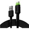 Green Cell Cavo Green Cell GCRay USB - USB-C 200cm, LED backlight [AKGCETU00000016]
