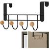Patifirst Attaccapanni Da Porta Senza Forare In Metallo, Appendi Abiti Per Porte salvaspazios, Attaccapanni Da Porta Per Ogni Luogo, Appendino Robusto Con Elevata Capacità Di Carico, Spessore 4 Cm