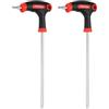 QUARKZMAN 2 Pezzi Chiave Torx A Manubrio T30 CR-V Doppia Estremità Chiave T Cacciavite Torx Chiavi Esagonali Strumento Per Manutenzione Automobilistica E Domestica Rosso Nero
