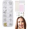 Generico Kit Brillantini Per Denti - Gioielli Dentali Fai-da-Te | Set Decorativo Per Un Sorriso Brillante | Cristalli Estetici Per Feste Eventi E Styling