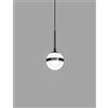 Vistosi PEGGY SOSPENSIONE BIANCO LUCIDO NERO LUCIDO 1 LUCE ATTACCO E14