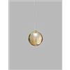 Vistosi PUPPET RING SOSPENSIONE G AMBRA TRASPARENTE ORO SATINATO 1 LUCE ATTACCO G9