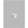 Vistosi PUPPET RING SOSPENSIONE G CRISTALLO TRASPARENTE ORO SATINATO 1 LUCE ATTACCO G9