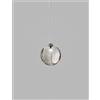 Vistosi PUPPET RING SOSPENSIONE G FUME' TRASPARENTE NICKEL NERO SATINATO 1 LUCE ATTACCO G9