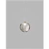 Vistosi PUPPET RING SOSPENSIONE G FUME' TRASPARENTE ORO SATINATO 1 LUCE ATTACCO G9