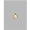 Vistosi PUPPET RING SOSPENSIONE M AMBRA TRASPARENTE NICKEL NERO SATINATO 1 LUCE ATTACCO G9