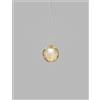 Vistosi PUPPET RING SOSPENSIONE M AMBRA TRASPARENTE ORO SATINATO 1 LUCE ATTACCO G9