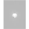 Vistosi PUPPET RING SOSPENSIONE M BIANCO SFUMATO ORO SATINATO 1 LUCE ATTACCO G9