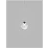 Vistosi PUPPET RING SOSPENSIONE M CRISTALLO TRASPARENTE NICKEL NERO SATINATO 1 LUCE ATTACCO G9