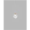 Vistosi PUPPET RING SOSPENSIONE M CRISTALLO TRASPARENTE ORO SATINATO 1 LUCE ATTACCO G9