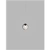 Vistosi PUPPET RING SOSPENSIONE P FUME' TRASPARENTE NICKEL NERO SATINATO 1 LUCE ATTACCO G9