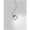 Vistosi PURE SOSPENSIONE CRISTALLO TRASPARENTE ANTRACITE L32CC LED 3000K 12W 1600lm DIMMERABILE