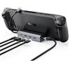 JSAUX Adattatore JSAUX HUB USB-C per la console Steam Deck, HDMi 4k 60Hz 100W, docking station 5-in-1 per la console Steam Deck, accessori per la console Steam Deck