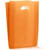 Shopper in plastica ARANCIO 25x35cm manico a fagiolo 10cm di soffietto 100 buste