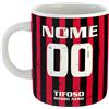 love print Tazza Tifoso Serie A in Ceramica Sport per Tifoso Calcio Milan