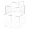 Winter Shore Cubo Espositore Acrilico [3 Pezzi] Stand Espositivi Trasparenti con