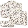 Generisch 3 sacchetti per cosmetici, da donna, per trucchi, da donna, per trucchi, per trucchi, cosmetici, da viaggio, per donne, leopardo, Minimalista
