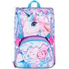 SJ GANG STYLE JAM GANG Zaino Scuola Estensibile Big LED UNICORN GIRL, Rosa, 24 L, Zip laterali, Dispositivo luminoso led su pattina, Tasca portaborraccia, Scuola elementare e media, Bambina, Ragazza