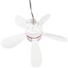 Omquot Ventilatore da soffitto portatile rimovibile da 12 V, con luce a LED, per campeggio, pesca, 41,9 cm