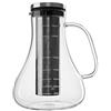 GRÄWE Cold Brew Coffee Maker 1,5 litri - Caffettiera con caraffa in vetro borosilicato e filtro in acciaio inox - Cold Brew Tea Maker 6 tazze