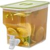 Generic Distributore di bevande | Contenitore per infusione di frutta con rubinetto | Barattolo portatile trasparente di grande capacità da 3,9 litri | Contenitore portatile trasparente per acqua, tè freddo