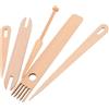 Pssopp Set di 5 Bastoncini per Telaio a Mano in Legno, Accessori per Tessitura e Maglieria, Forniture, Strumenti per L'artigianato Fai da Te in Faggio, Durevoli da Usare, Funzionamento