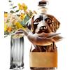 Generico Decanter per whisky - Set di bicchieri da whisky da 750 ml, decantr per vino, bottiglia di whiky decanter affascinante in | Estetica Porta Alcool Contenitore Statua Del Cane per La De