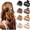 Aucuu Mollettone Capelli Donna, 8 Pezzi Mini Mollette Capelli Donna,Pinza per Capelli,Capelli Clip Artiglio,Ciappo per Capelli Antiscivolo, Ciappi per Donne Ragazze