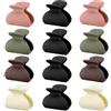 eaacaa 12 pezzi 4 cm piccola pinza per capelli, semplice francese clip per capelli opachi, mini clip per capelli, antiscivolo, accessorio per capelli (multicolore-1)