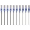 Monoprice Cavo patch Ethernet Cat6A antigroviglio, RJ45, 550 Mhz, 10 G, UTP, filo di rame puro nudo, 30 AWG, confezione da 10, 0,3 m, grigio, serie SlimRun