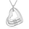 kaululu Collana Donna Cuore Personalizzata 1-4 Famiglia BFF Bambino Nome Ciondolo in Acciaio Inossidabile Nome Graver Regalo Anniversario Gioielli Personalizzati